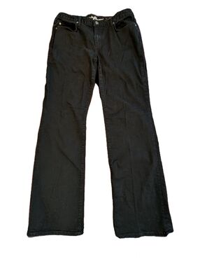 Eddie Bauer Curvy Boot Cut Jeans, Black, Size 14